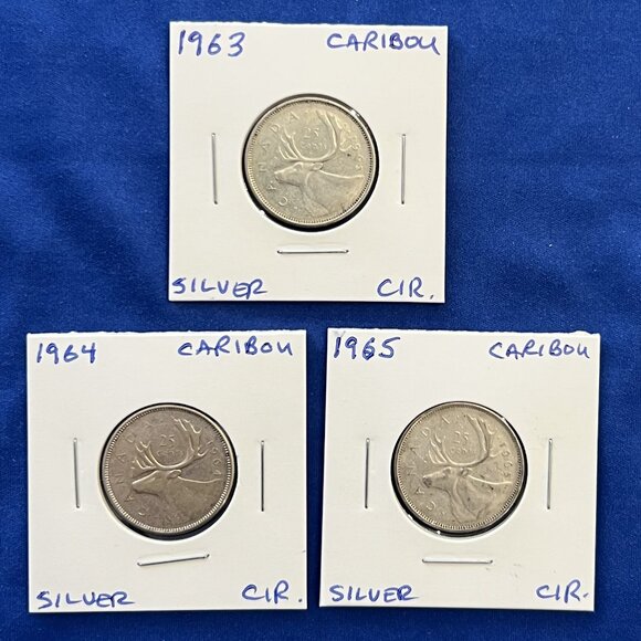 Canada Set of 9 Silver 1960 to 1968 Circulated 25¢ Quarters! - Picture 5 of 16